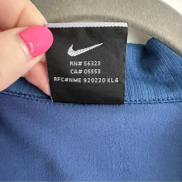 Mens Nike Golf Polo Shirt Sphere Dry Size XXL Short Sleeve Blue - Picture 7 of 9